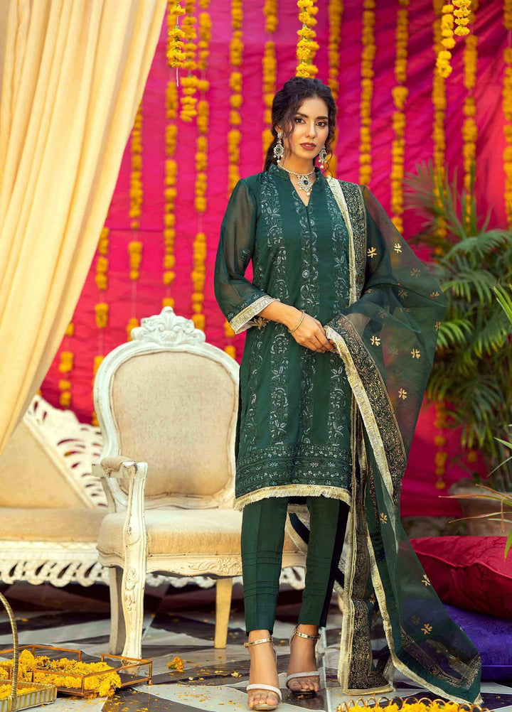 LA FLORA by Fascino Embroidered Chiffon Suits Unstitched 4 Piece FN22-LF4 Cosmos - Luxury Collection