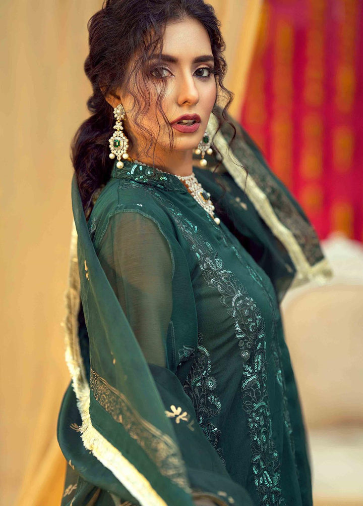 LA FLORA by Fascino Embroidered Chiffon Suits Unstitched 4 Piece FN22-LF4 Cosmos - Luxury Collection