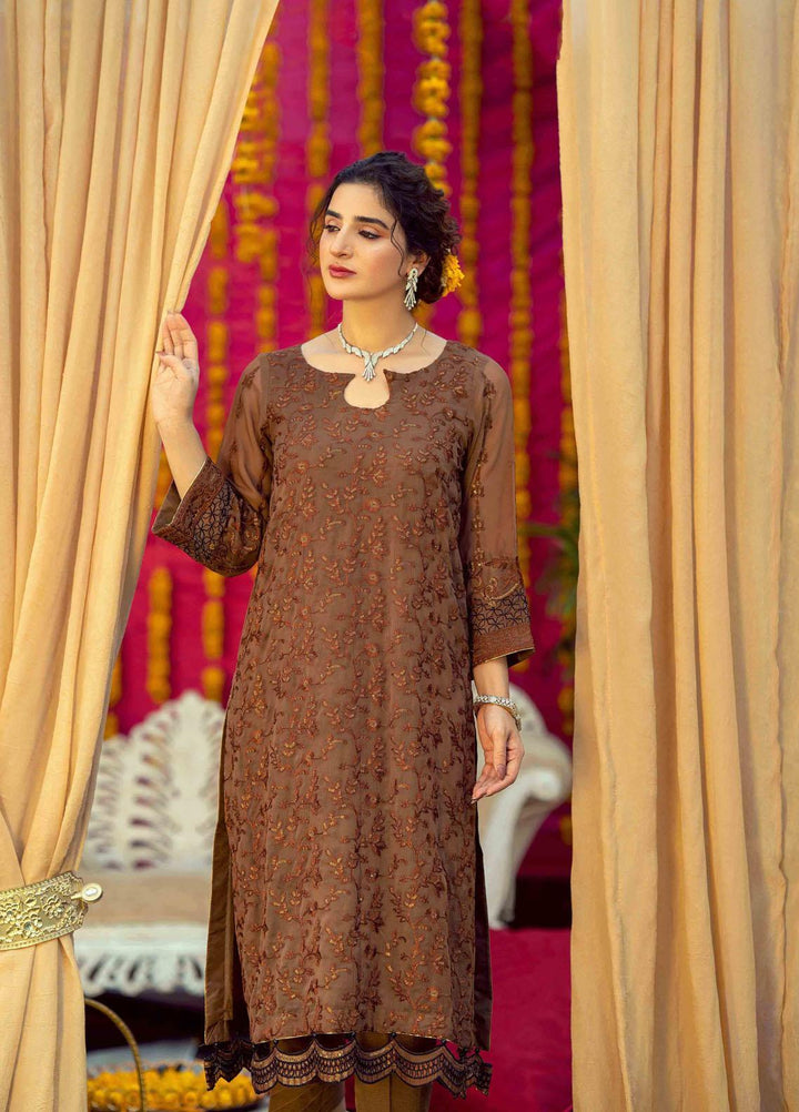 LA FLORA by Fascino Embroidered Chiffon Suits Unstitched 4 Piece FN22-LF4 Calcyria - Luxury Collection