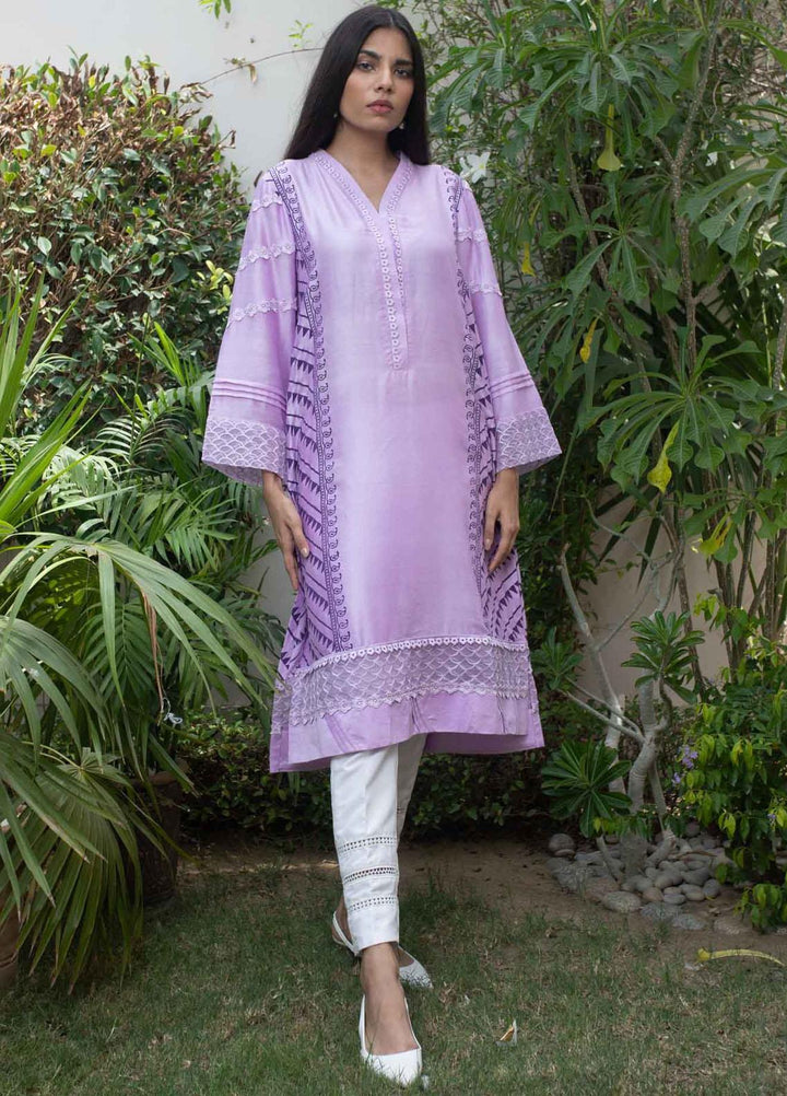 Fascino Luxury Pret  Cotton Net Shirt FN21ES LAVENDER