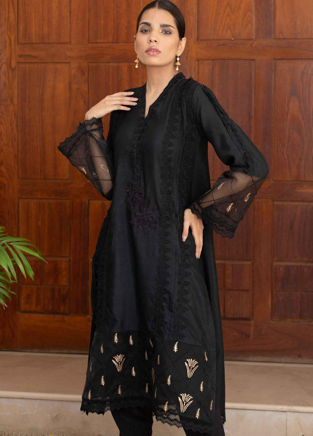 Fascino Luxury Pret  Cotton Net Shirt FN21ES JADE