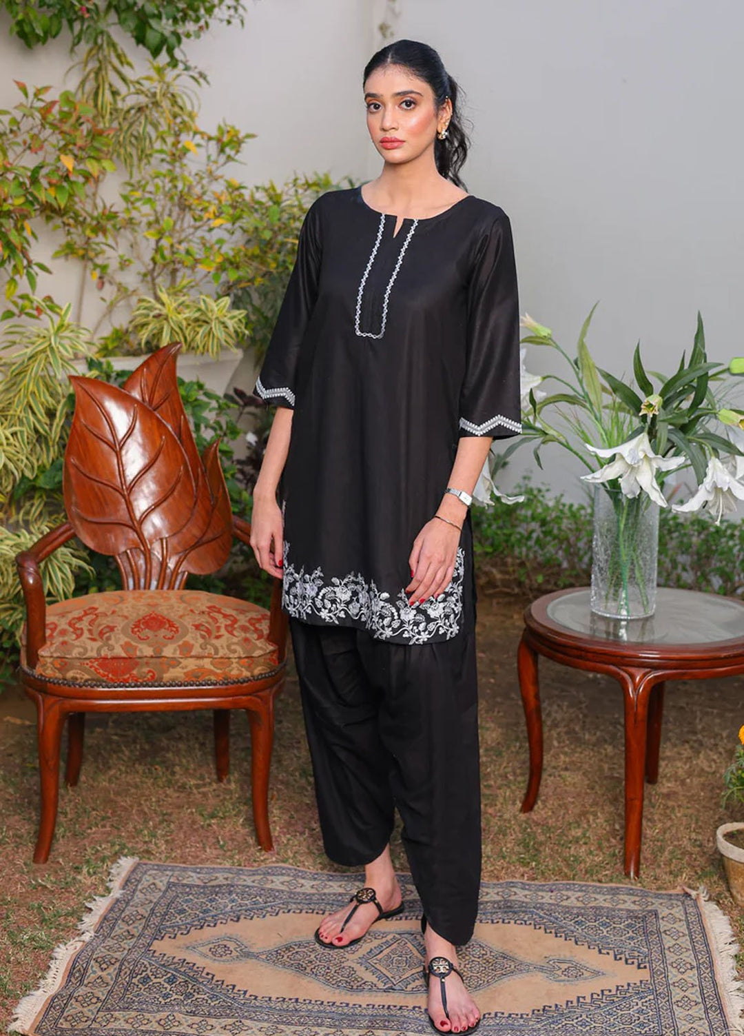 Fascino Pret Printed Cotton 2 Piece Suit Blackberry
