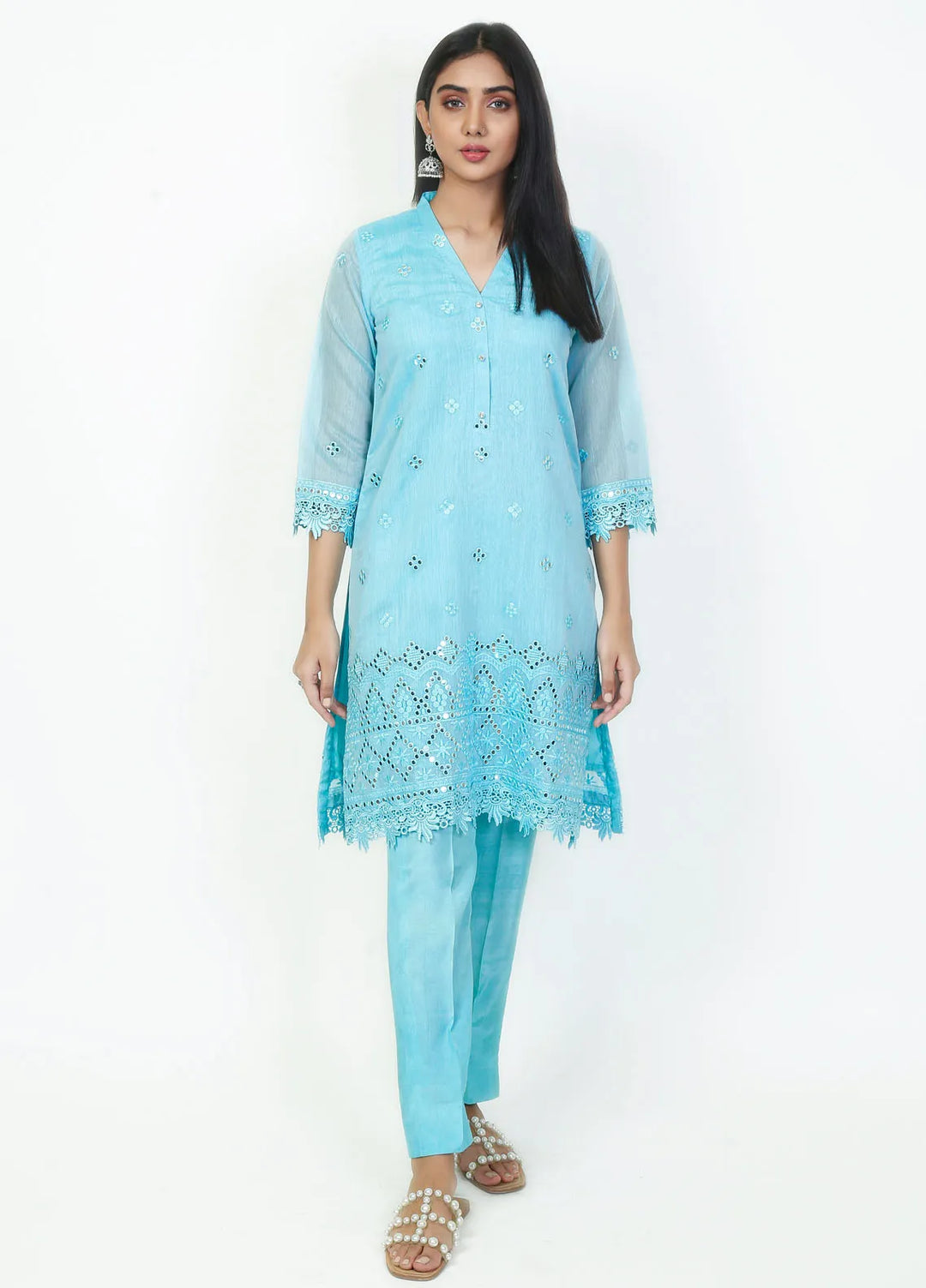 Fashion Porters Embroidered Cotton Net Suit Unstitched 4 Piece Suit FP24T SUS22-TM2 - Festive Collection