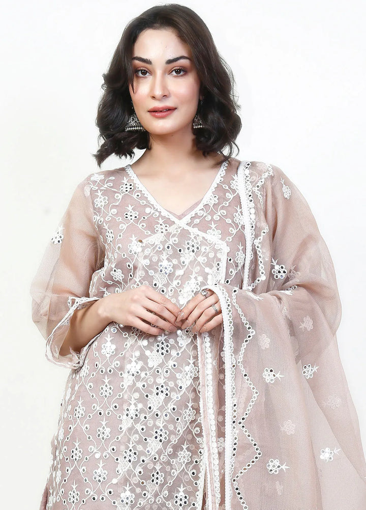 Fashion Porters Embroidered Cotton Net Suit Unstitched 4 Piece Suit FP24T SUS22-TM3 - Festive Collection