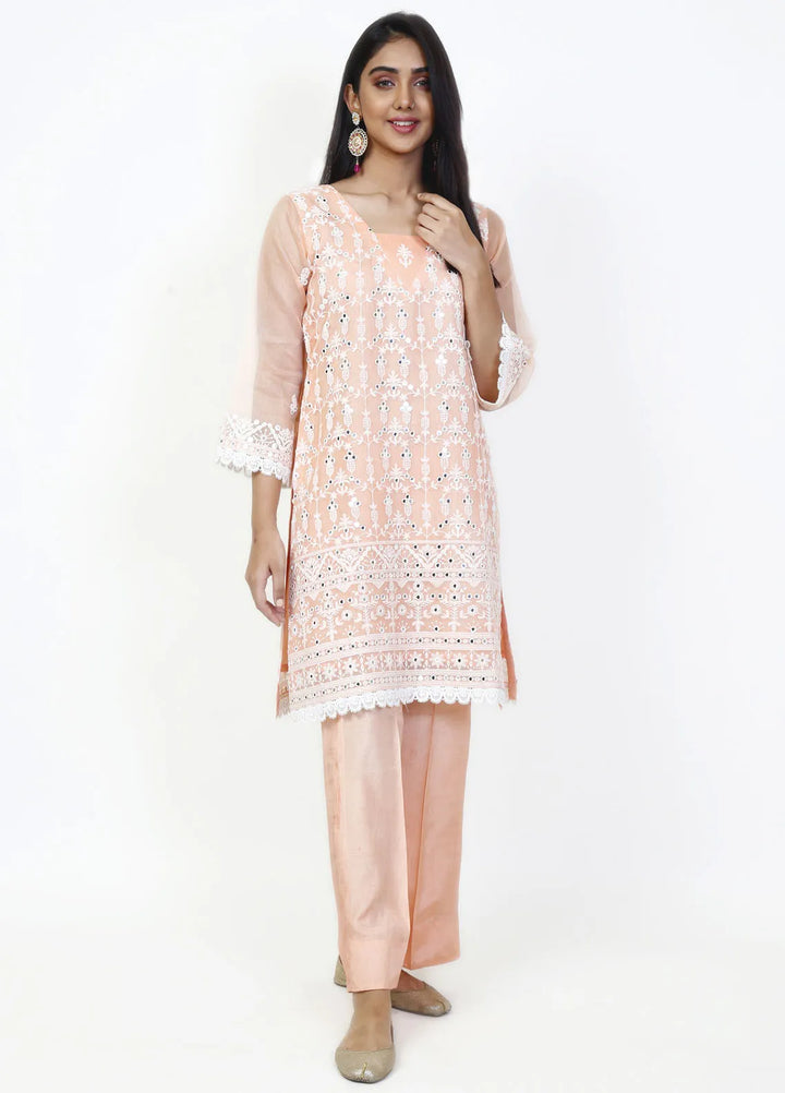 Fashion Porters Embroidered Cotton Net Suit Unstitched 4 Piece Suit FP24T SUS22-TM7 - Festive Collection