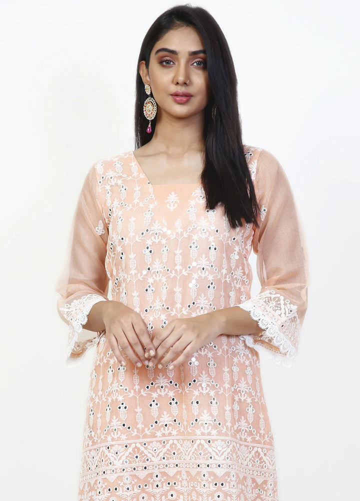 Fashion Porters Embroidered Cotton Net Suit Unstitched 4 Piece Suit FP24T SUS22-TM7 - Festive Collection