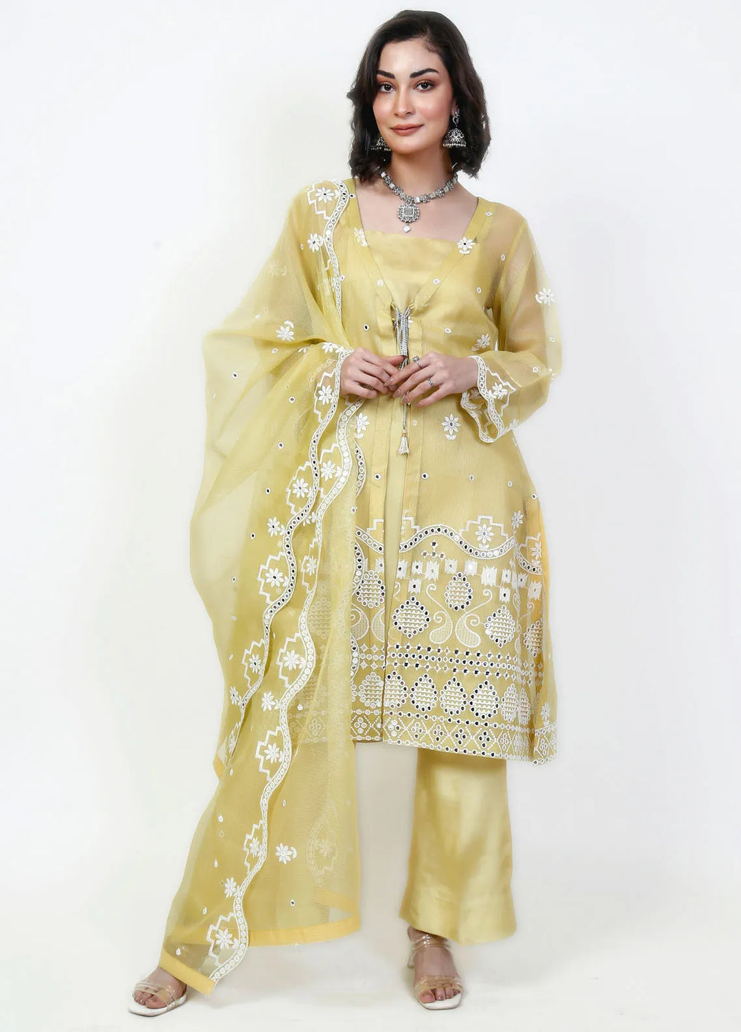 Fashion Porters Embroidered Cotton Net Suit Unstitched 4 Piece Suit FP24T SUS22-TM8 - Festive Collection