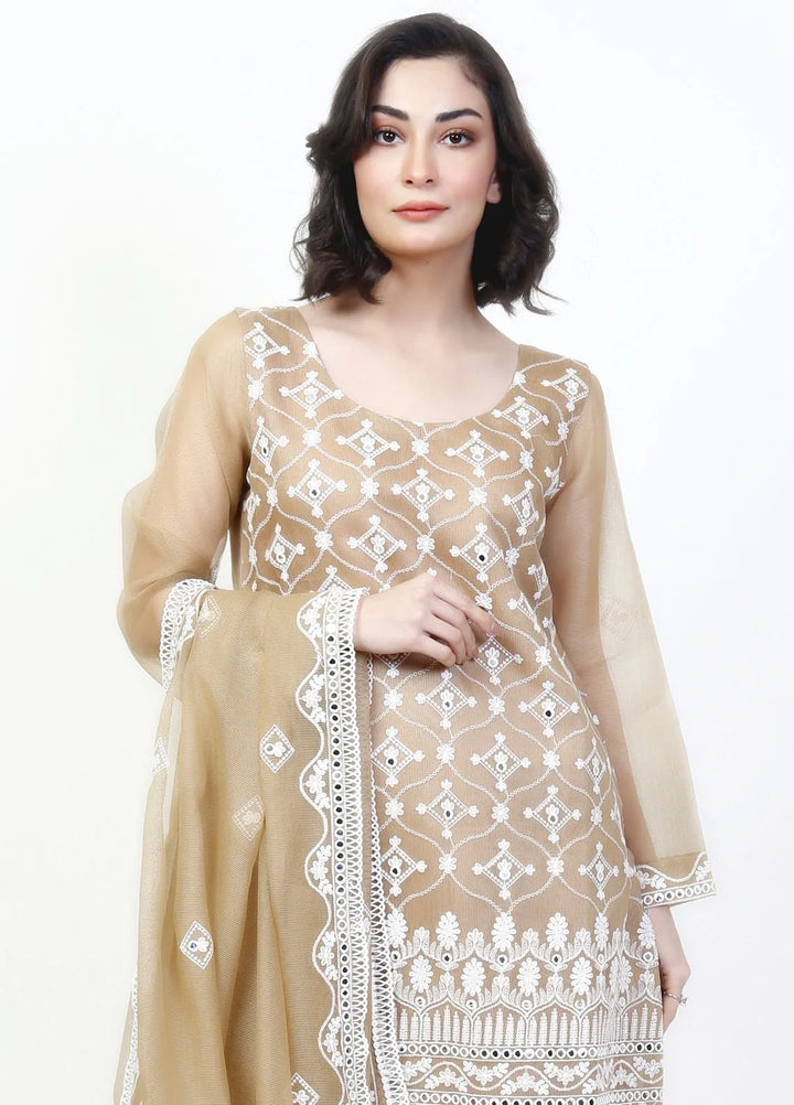 Fashion Porters Embroidered Cotton Net Suit Unstitched 4 Piece Suit FP24T SUS22-TM9 - Festive Collection