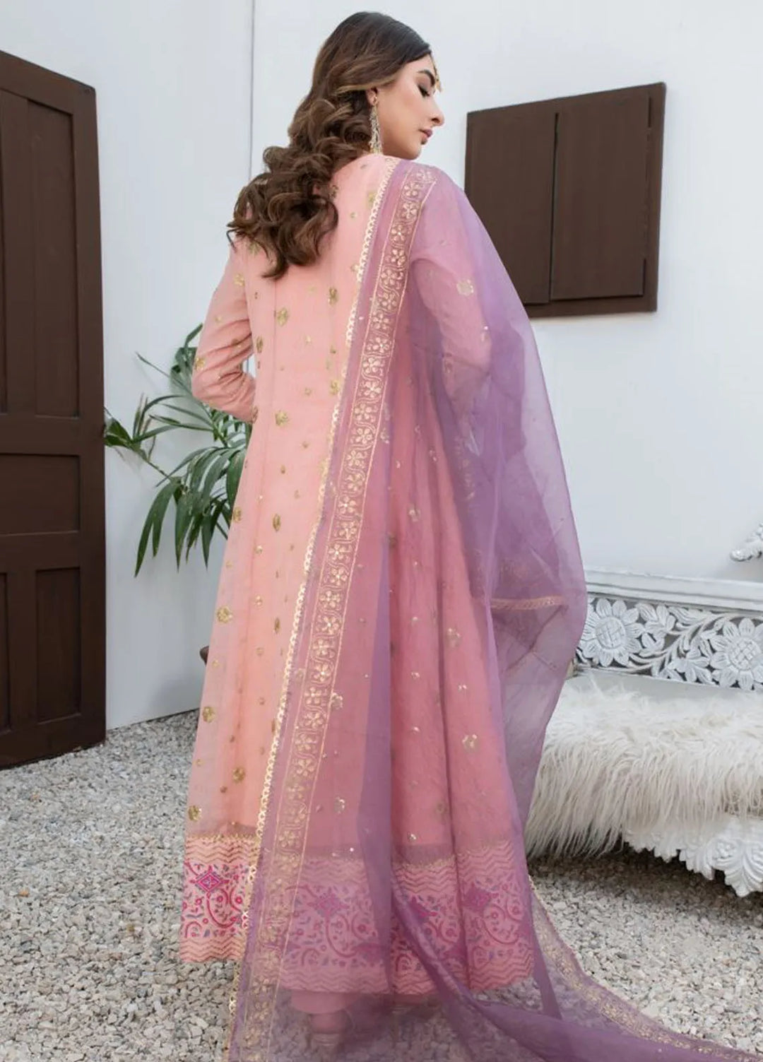 Fashion Porters Embroidered Khaddi Cotton Unstitched 3 Piece Lehenga FP24RS WUS21-RS5 - Festive Collection