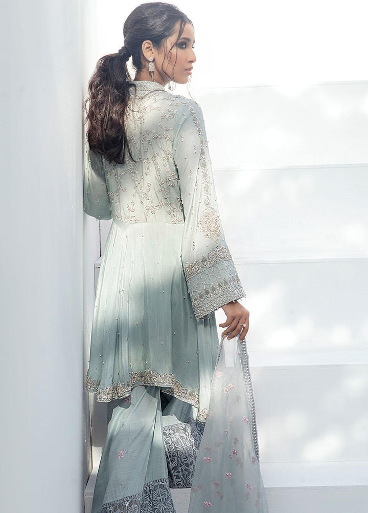 Fashion Porters Luxury Pret  Raw Silk 3 Piece Suit SFL21-AL1 Azura