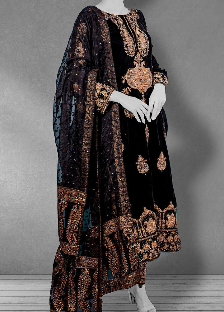 Fashion Porters Luxury Pret  Velvet 3 Piece Suit WFL21-PA3 Shahi