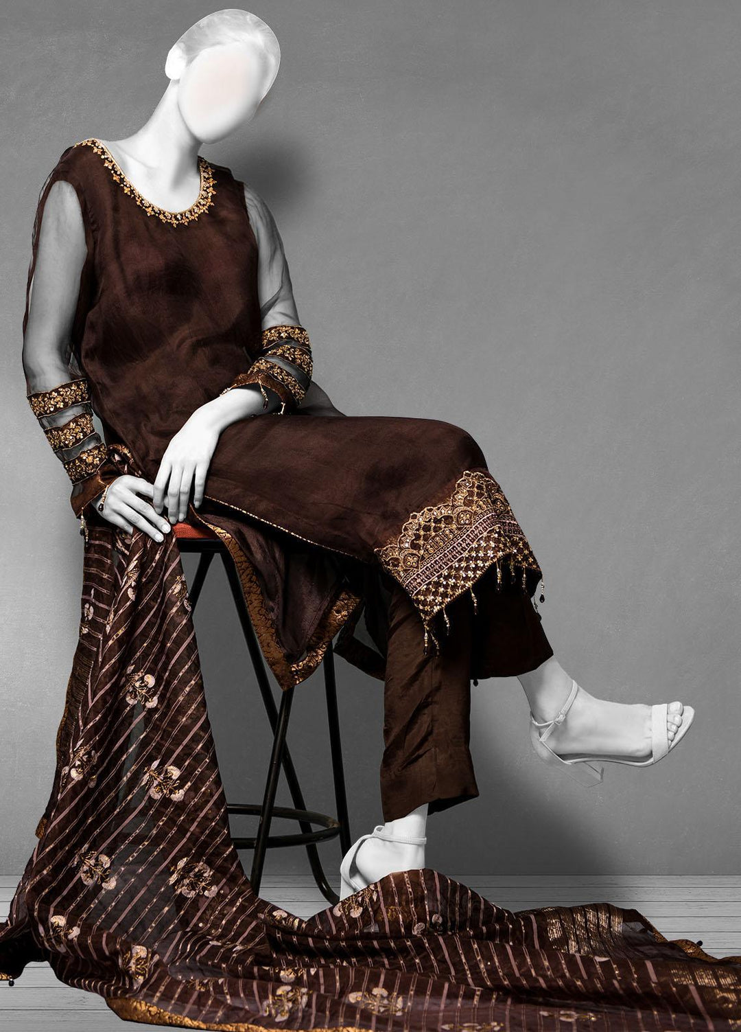 Fashion Porters Luxury Pret  Organza 3 Piece Suit WLP21-PA3 Ashna