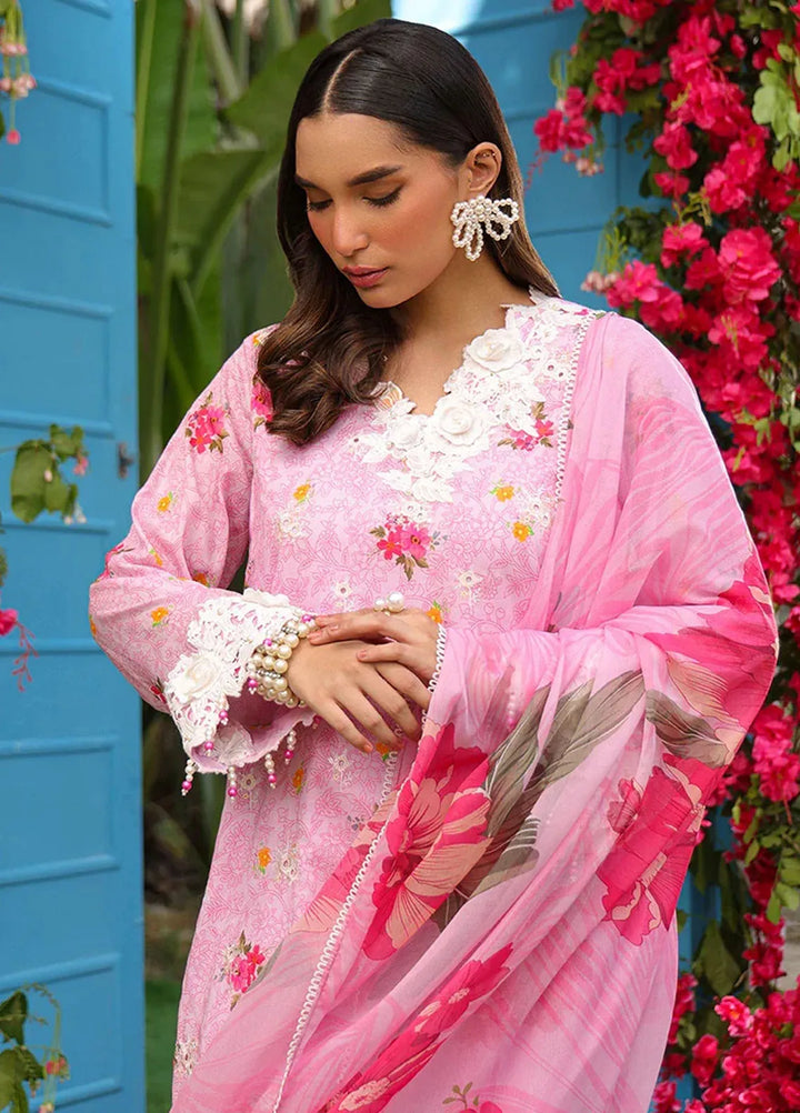 Faustina By Salitex Embroidered Cambric Suit Unstitched 3 Piece SUN24F UNS24AIZ028UT - Summer Collection
