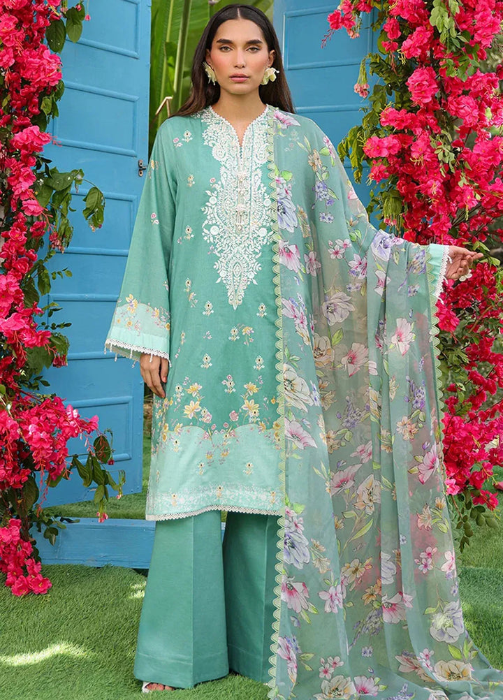 Faustina By Salitex Embroidered Cambric Suit Unstitched 3 Piece SUN24F UNS24AIZ034UT - Summer Collection