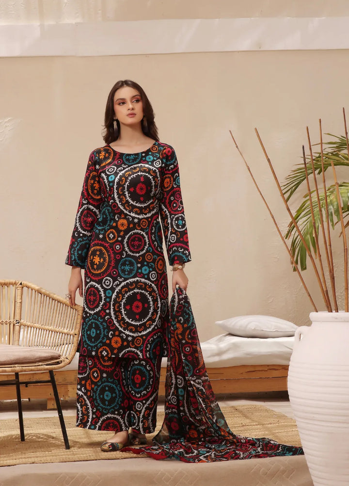 Feathers Pret Printed Lawn 3 Piece Suit Cordie