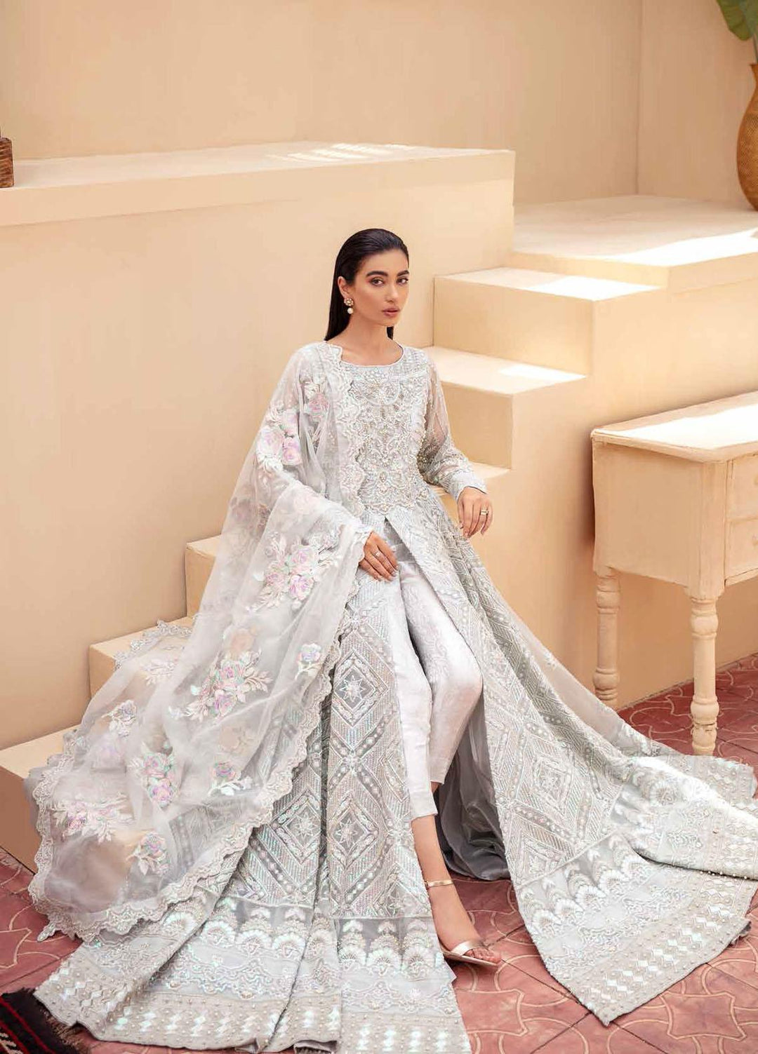 Freesia By Maryum N Maria Embroidered Organza Suits Unstitched 3 Piece MNM21FP 02 Radical Glam - Premium Collection