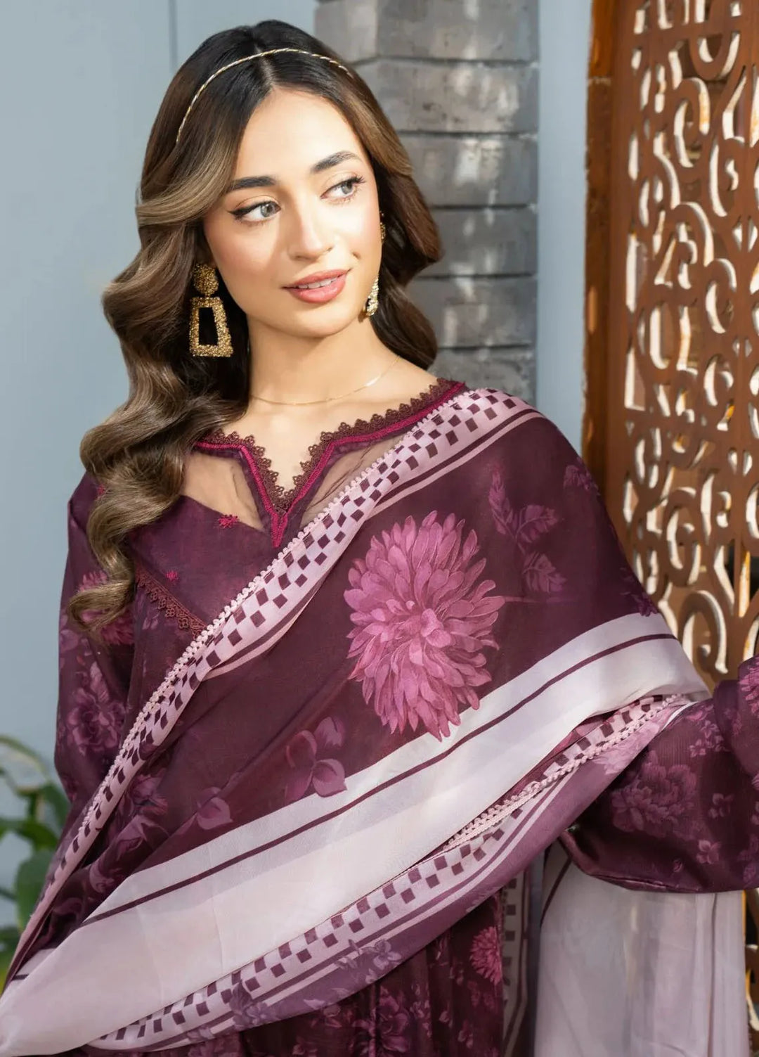 Fiona by Panache Apparel Pret Embroidered Cambric Lawn 3 Piece Suit Ciel