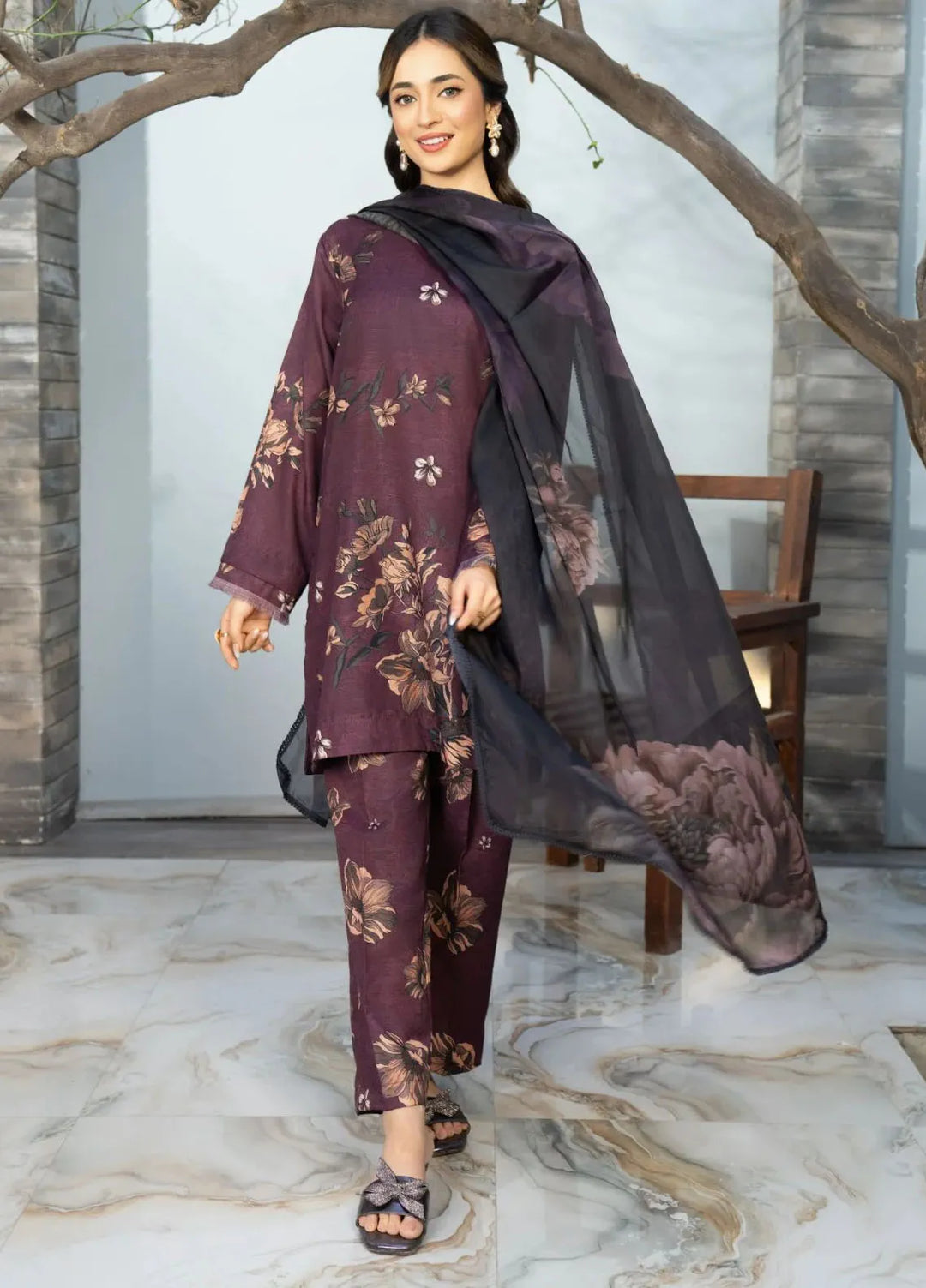 Fiona by Panache Apparel Pret Embroidered Cambric Lawn 3 Piece Suit Sierra