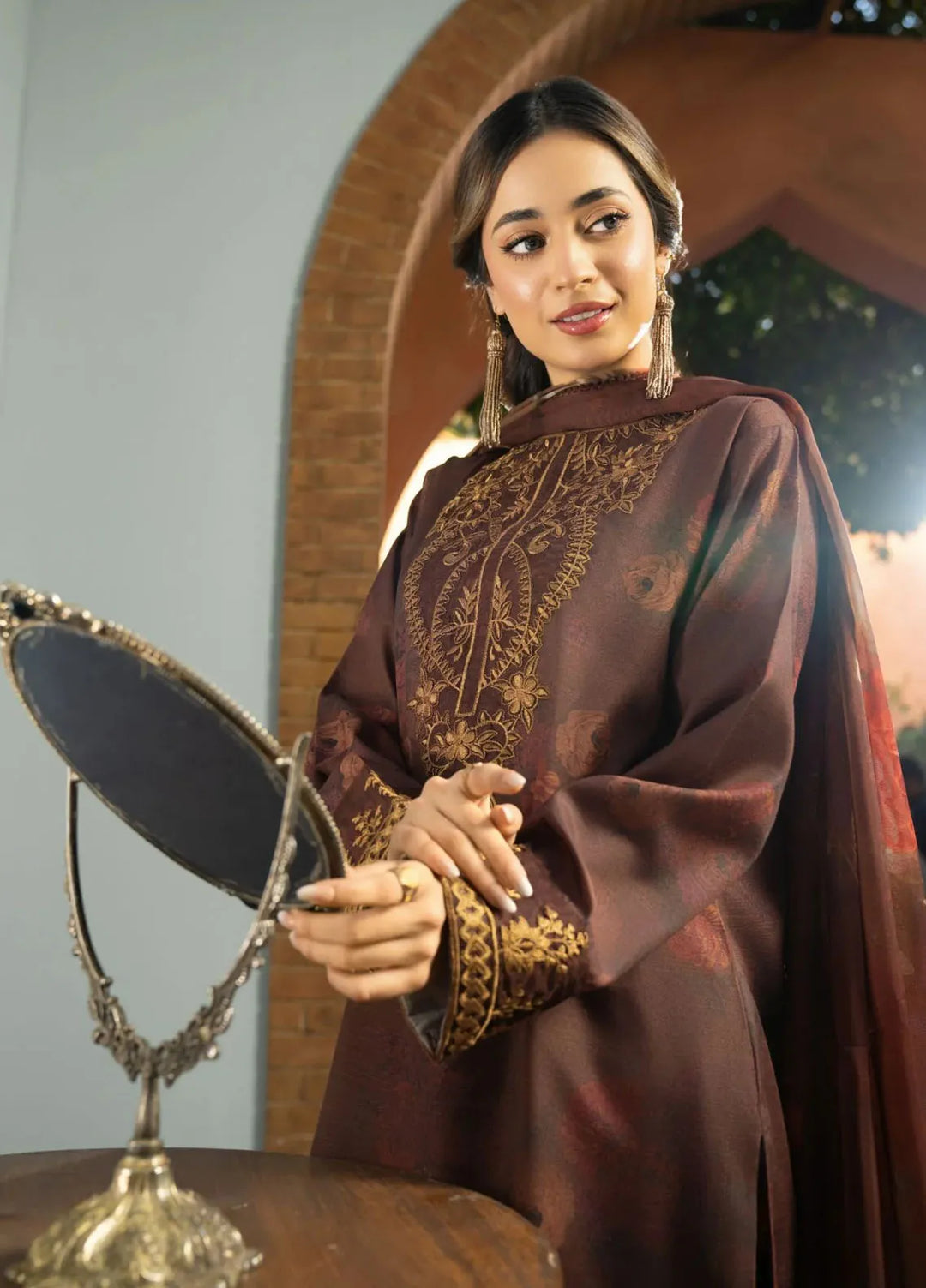 Fiona by Panache Apparel Pret Embroidered Cambric Lawn 3 Piece Suit Soleil