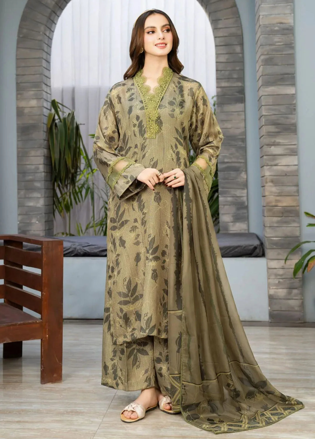 Fiona by Panache Apparel Pret Embroidered Cambric Lawn 3 Piece Suit Tropical