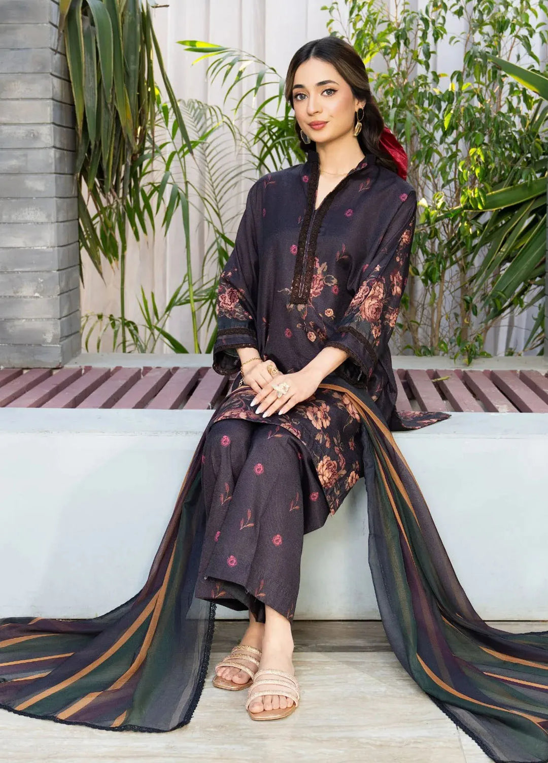 Fiona by Panache Apparel Pret Embroidered Cambric Lawn 3 Piece Suit Vista
