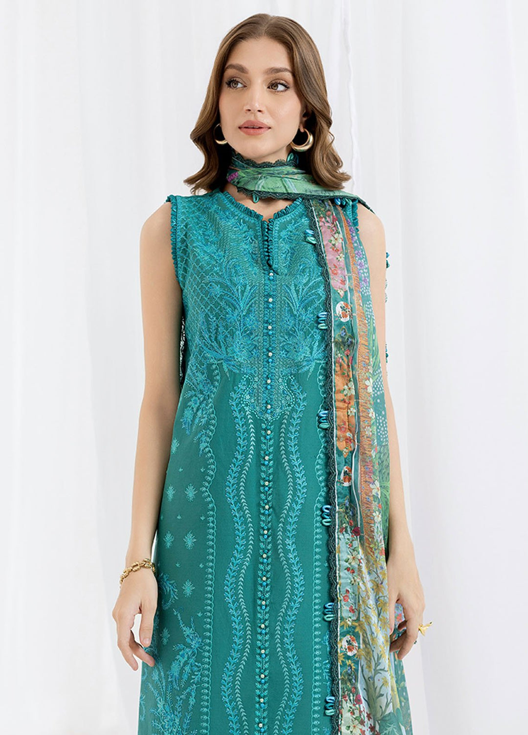 Fiona Embroidered Lawn Suits Unstitched 3 Piece Marea - Summer Collection
