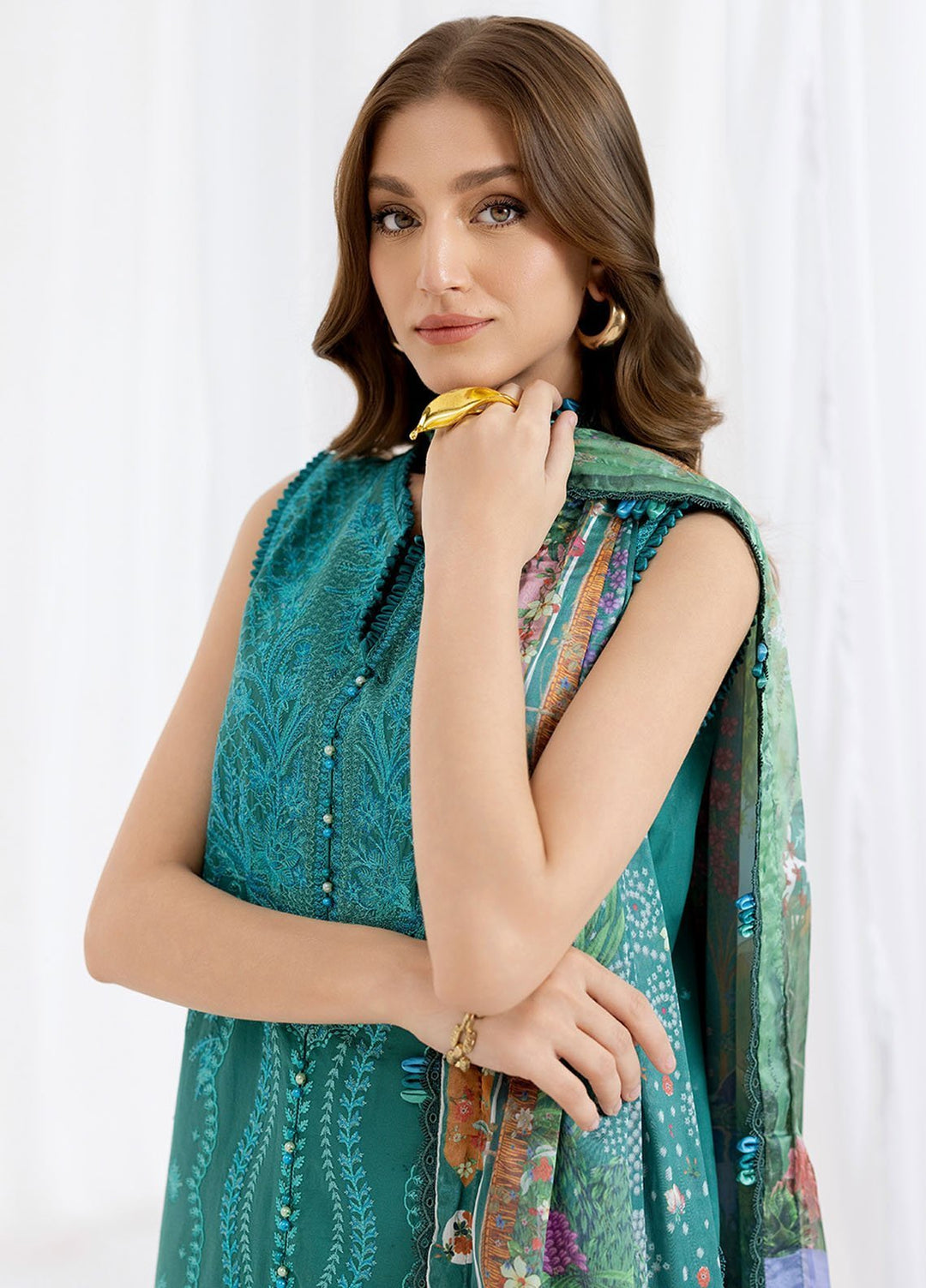 Fiona Embroidered Lawn Suits Unstitched 3 Piece Marea - Summer Collection