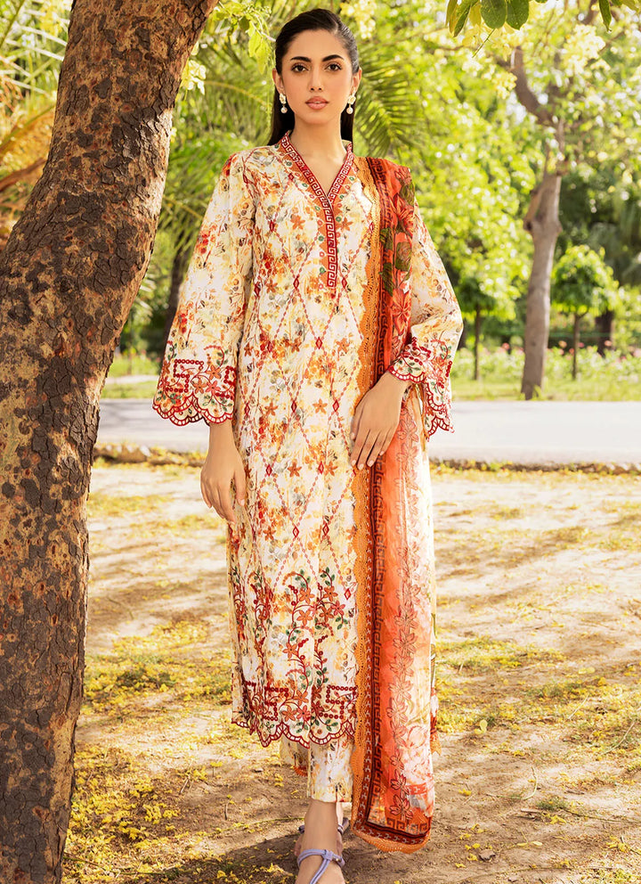 Fiona Pret Chikankari Lawn 3 Piece Suit Gelsomino