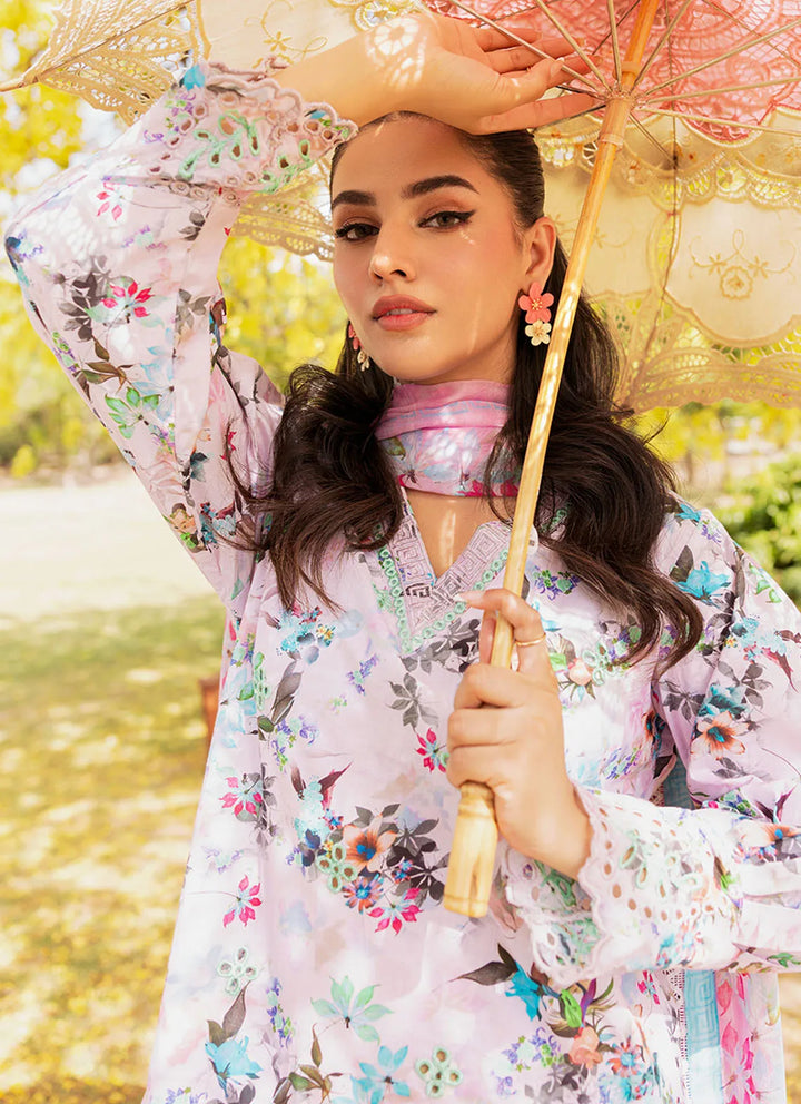 Fiona Pret Chikankari Lawn 3 Piece Suit Lavanda