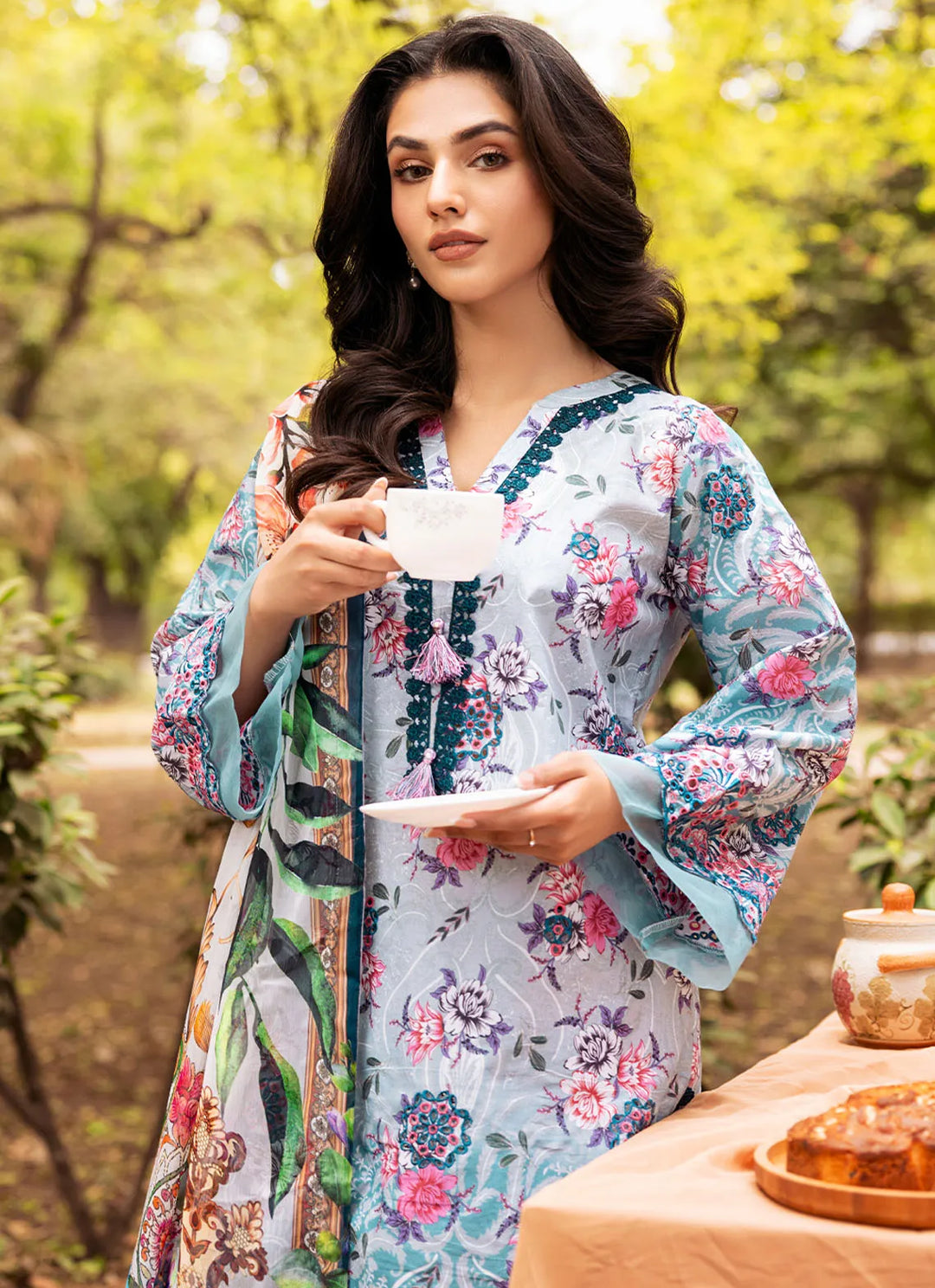 Fiona Pret Chikankari Lawn 3 Piece Suit Narciso