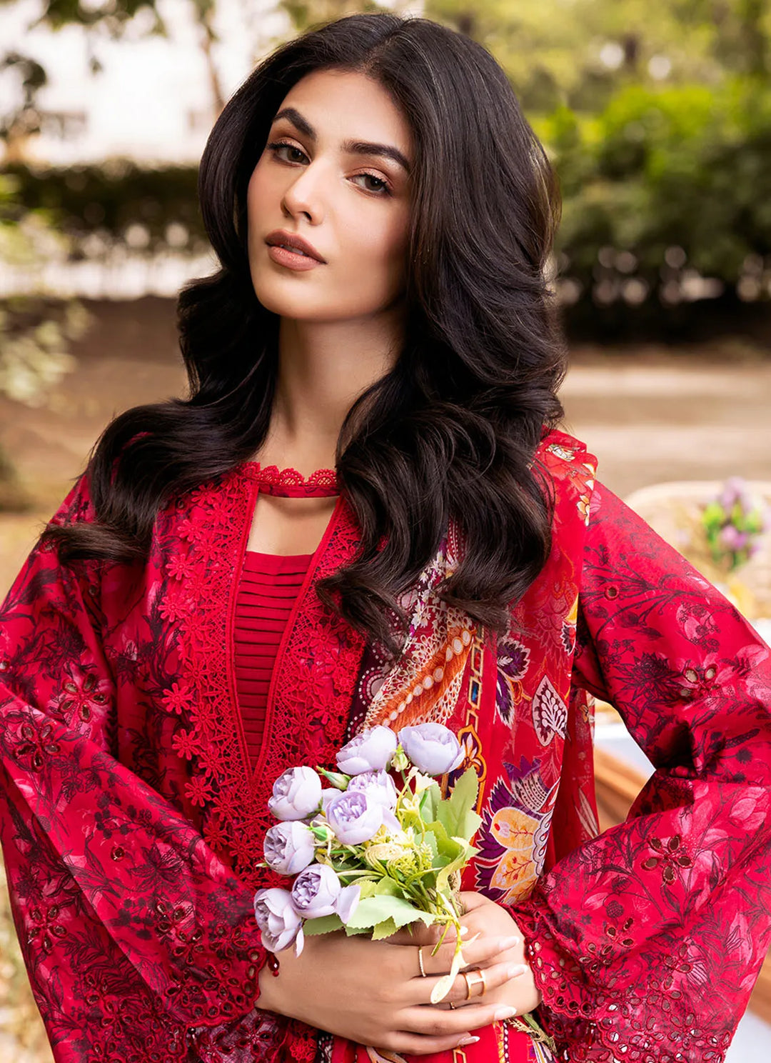 Fiona Pret Chikankari Lawn 3 Piece Suit Rosa