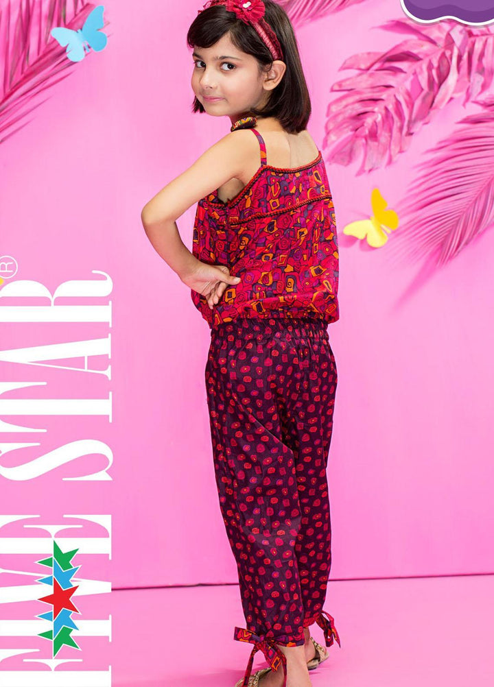 Five Star Classic Kids Cotton Printed Cambric Suits Unstitched 2 Piece FS21CK 712-A - Winter Collection