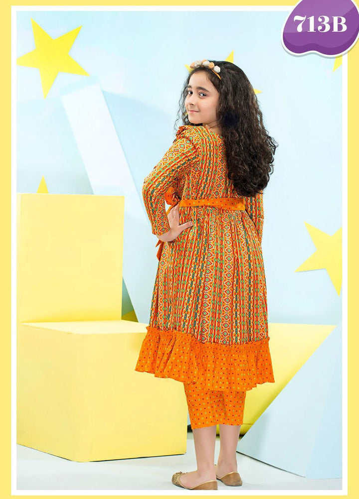 Five Star Classic Kids Cotton Printed Cambric Suits Unstitched 2 Piece FS21CK 713-B - Winter Collection