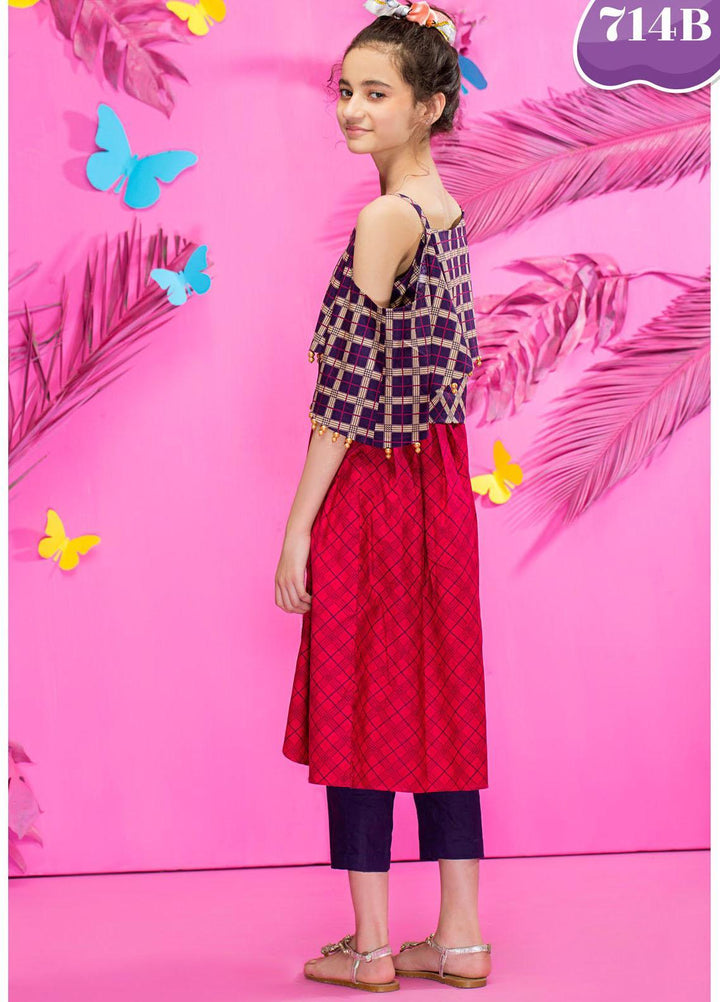 Five Star Classic Kids Cotton Printed Cambric Suits Unstitched 2 Piece FS21CK 714-B - Winter Collection