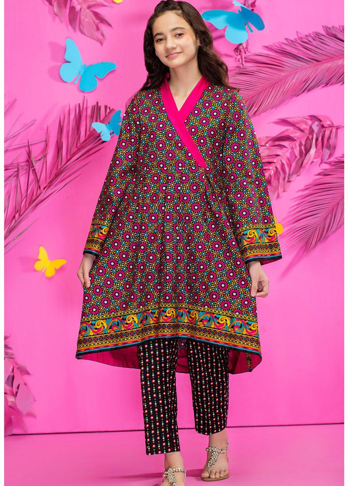 Five Star Classic Kids Cotton Printed Cambric Suits Unstitched 2 Piece FS21CK 715-B - Winter Collection