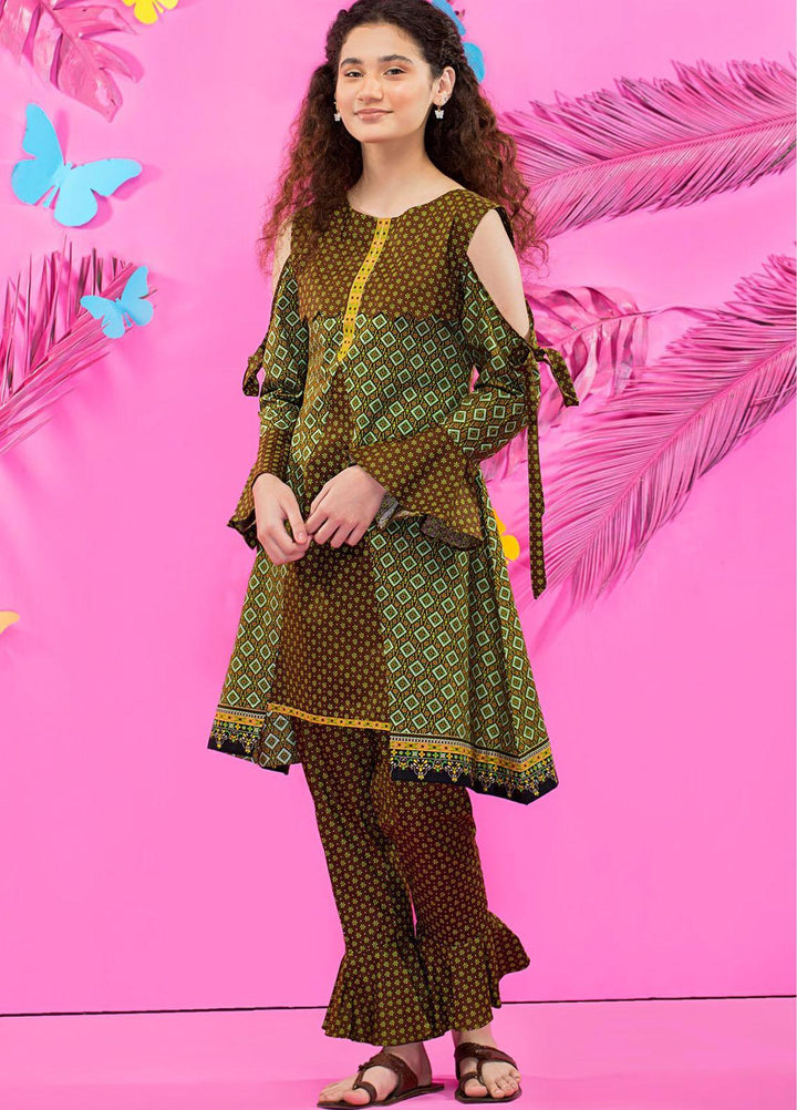 Five Star Classic Kids Cotton Printed Cambric Suits Unstitched 2 Piece FS21CK 716-B - Winter Collection