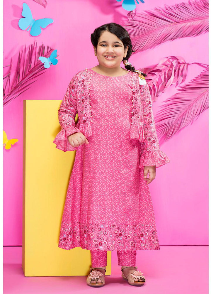 Five Star Classic Kids Cotton Printed Cambric Suits Unstitched 2 Piece FS21CK 717-B - Winter Collection