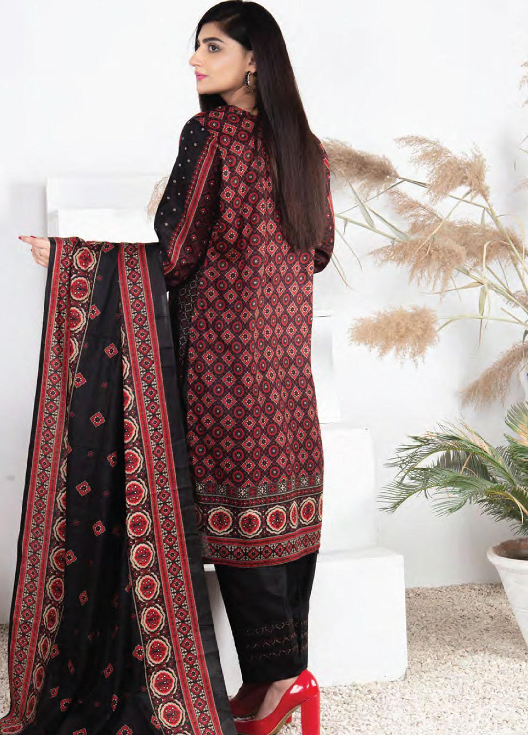 Five Star Printed Lawn Suit Unstitched 3 Piece FS22SL D-124A - Summer Collection