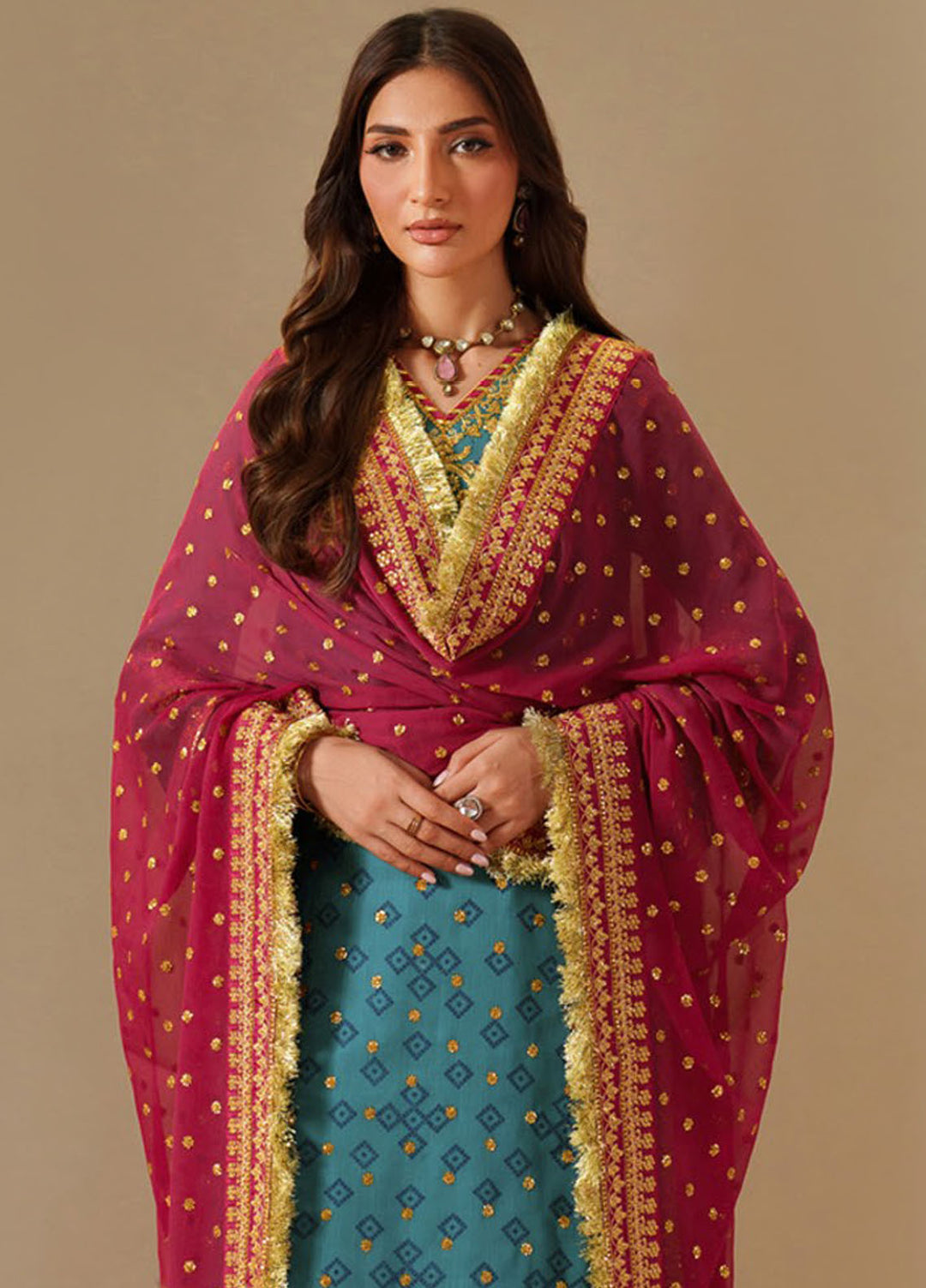 Fleur by Alizeh Fashion Embroidered Chiffon Suits Unstitched 3 Piece AFB25FF CH-2192 Elaira - Formals Collection
