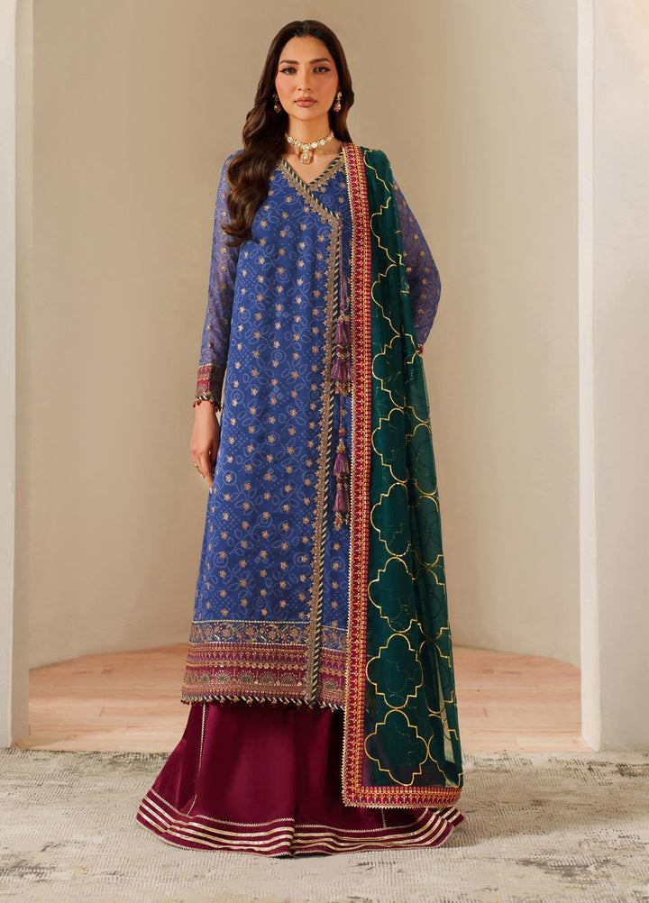 Fleur by Alizeh Fashion Embroidered Chiffon Suits Unstitched 3 Piece AFB25FF CH-2198 Rahsa - Formals Collection