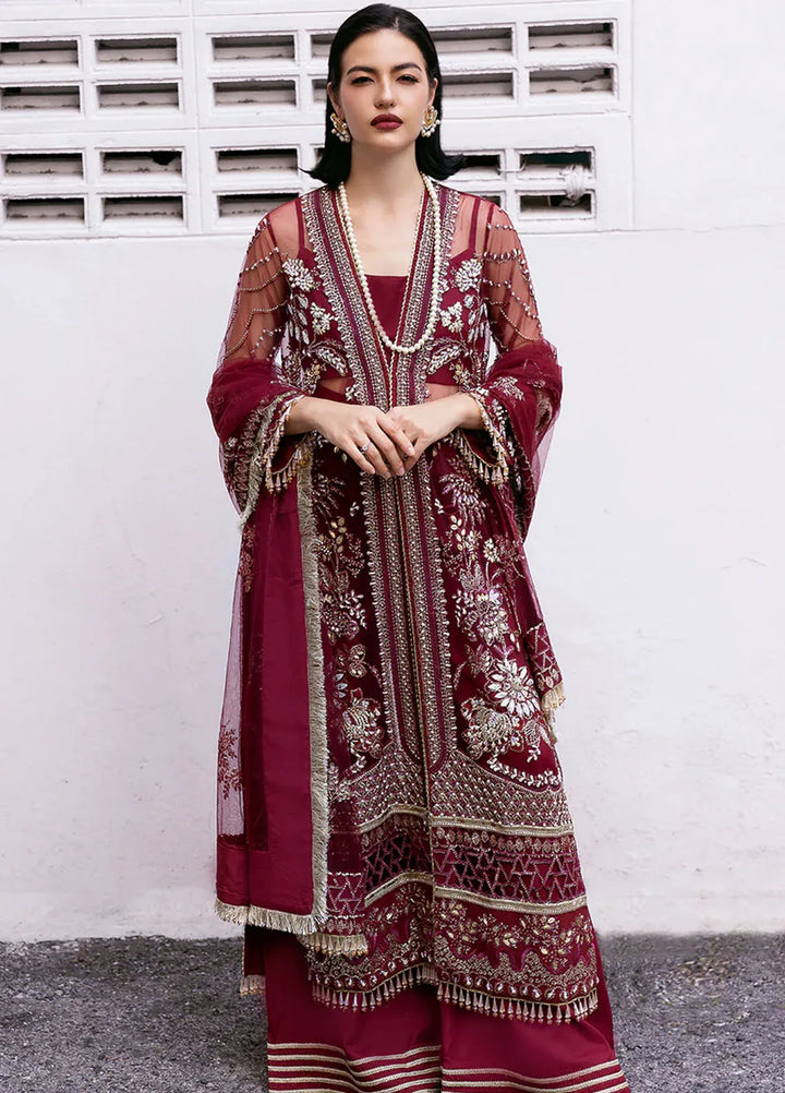 Fleurie By Saad Shaikh Embroidered Net Suits Unstitched 4 Piece SSK24F Arya - Luxury Collection