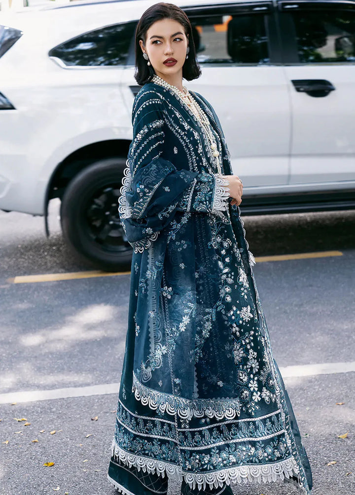 Fleurie By Saad Shaikh Embroidered Raw Silk Suits Unstitched 3 Piece SSK24F Belle - Luxury Collection