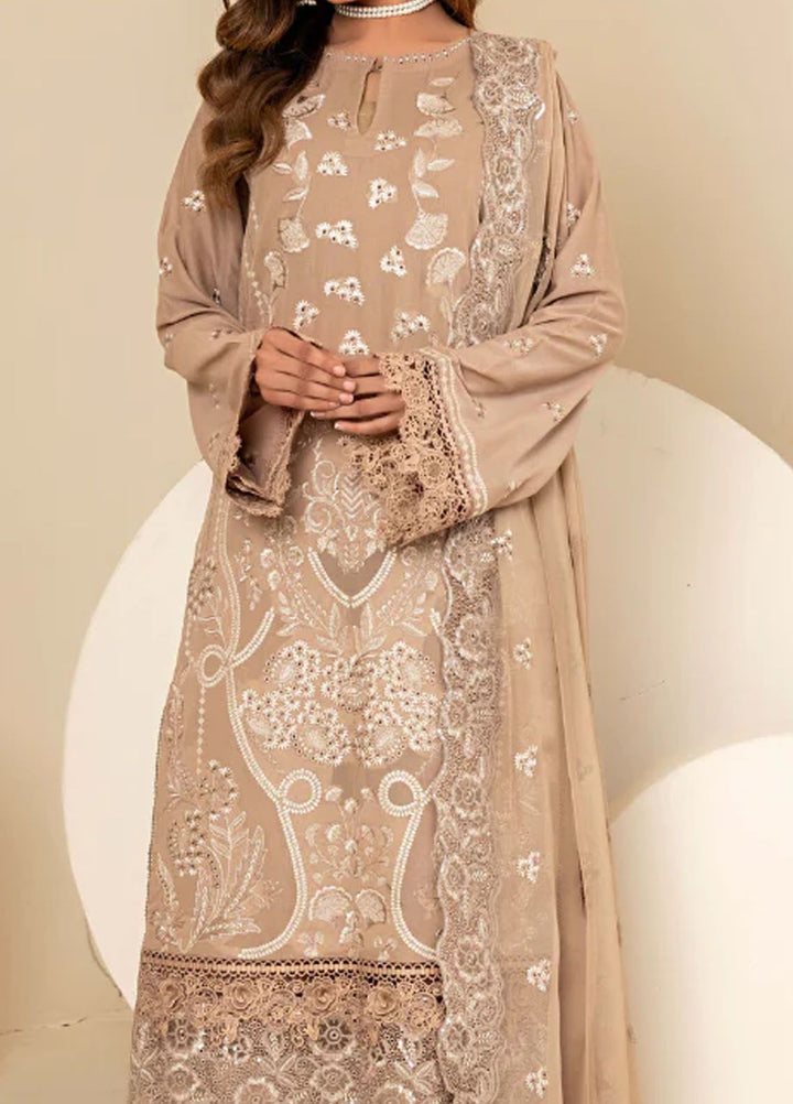 Flora By Humdum Embroidered Lawn Suit Unstitched 3 Piece HD24F FS04 - Summer Collection