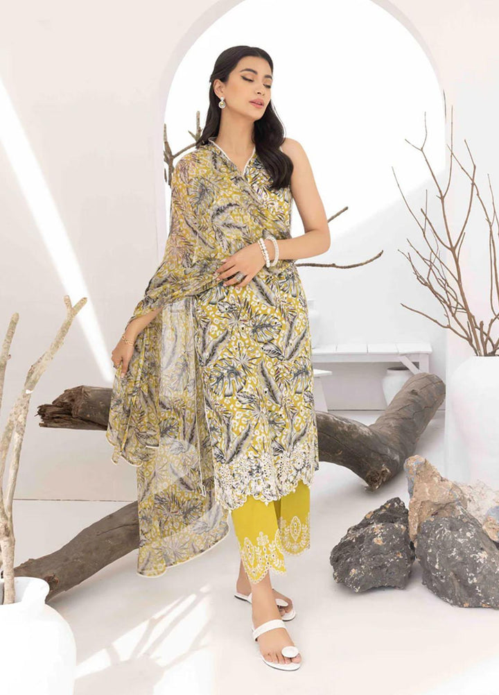 Flora By Panache Embroidered Swiss Lawn Suits Unstitched 3 Piece PCH23F D-03 - Summer Collection