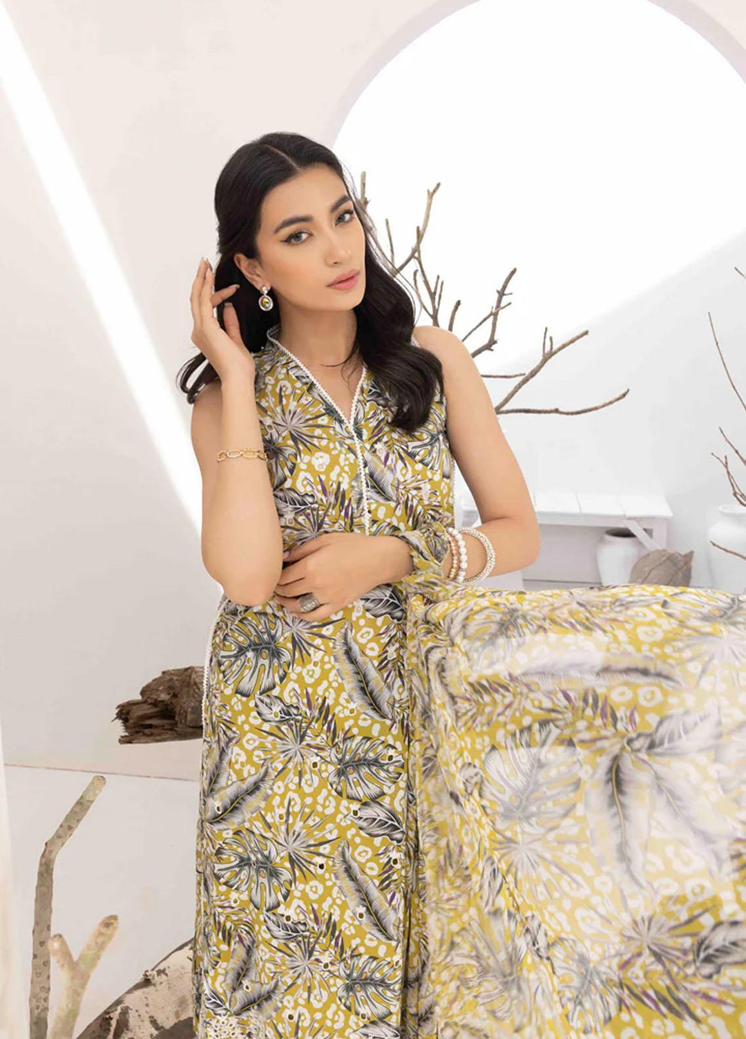 Flora By Panache Embroidered Swiss Lawn Suits Unstitched 3 Piece PCH23F D-03 - Summer Collection