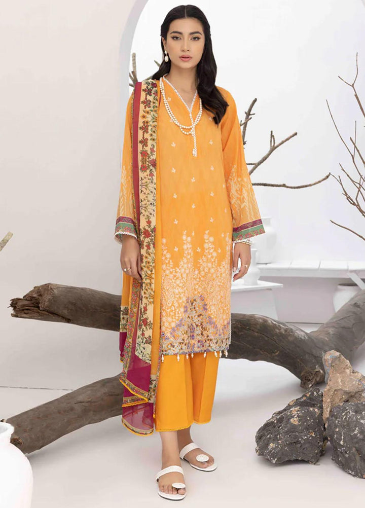 Flora By Panache Embroidered Swiss Lawn Suits Unstitched 3 Piece PCH23F D-09 - Summer Collection