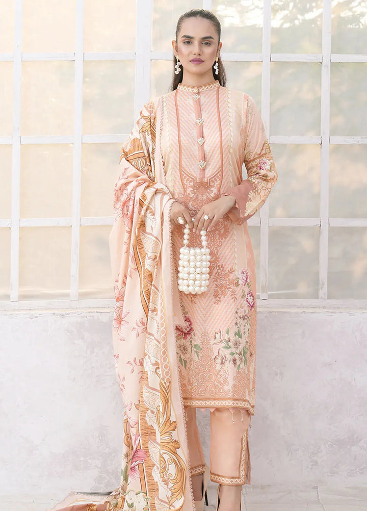 Floral Serenade By Meerak Printed Lawn Suit Unstitched 3 Piece MRK24F Petaline - Summer Collection