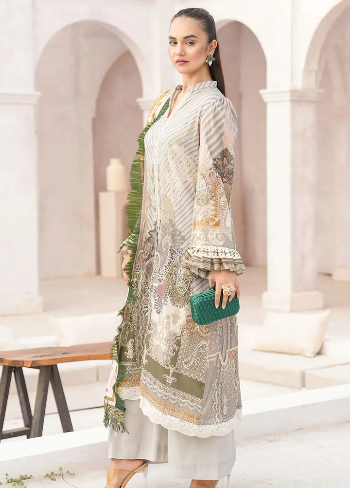 Floral Serenade By Meerak Printed Lawn Suit Unstitched 3 Piece MRK24F Tulip Twist - Summer Collection