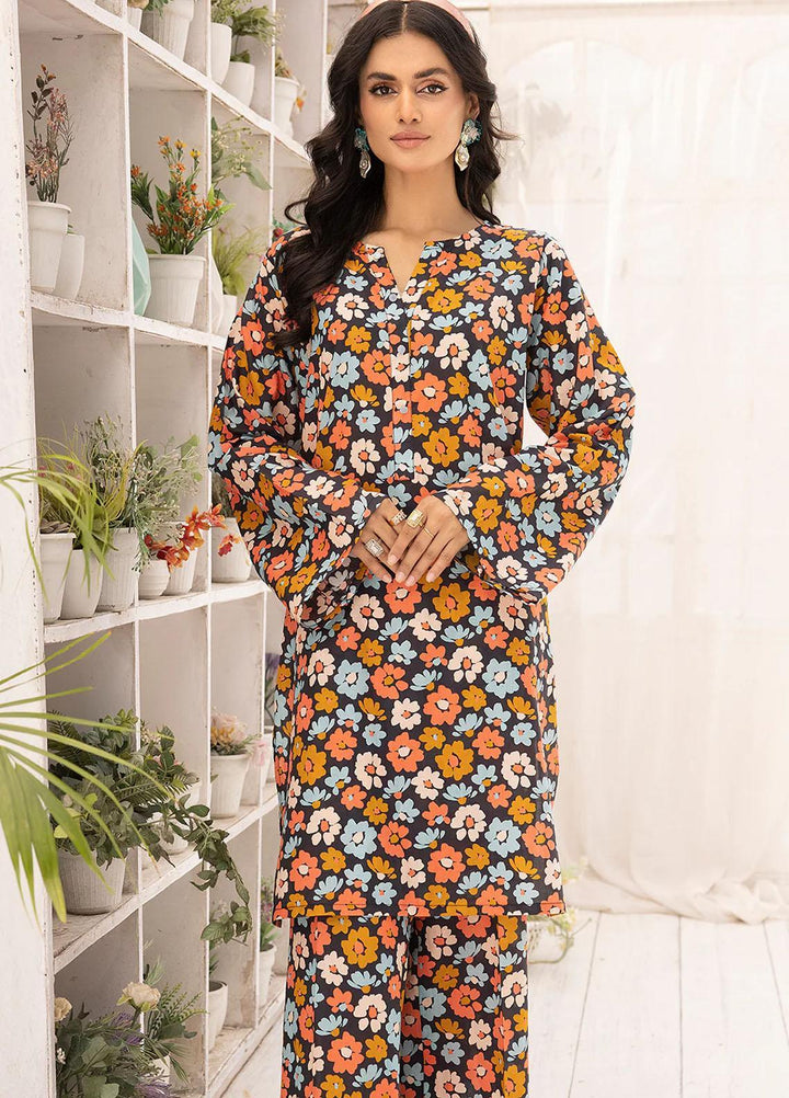 Florance By Meerak Printed Lawn Suits Unstitched 2 Piece MRK23F Florid - Summer Collection