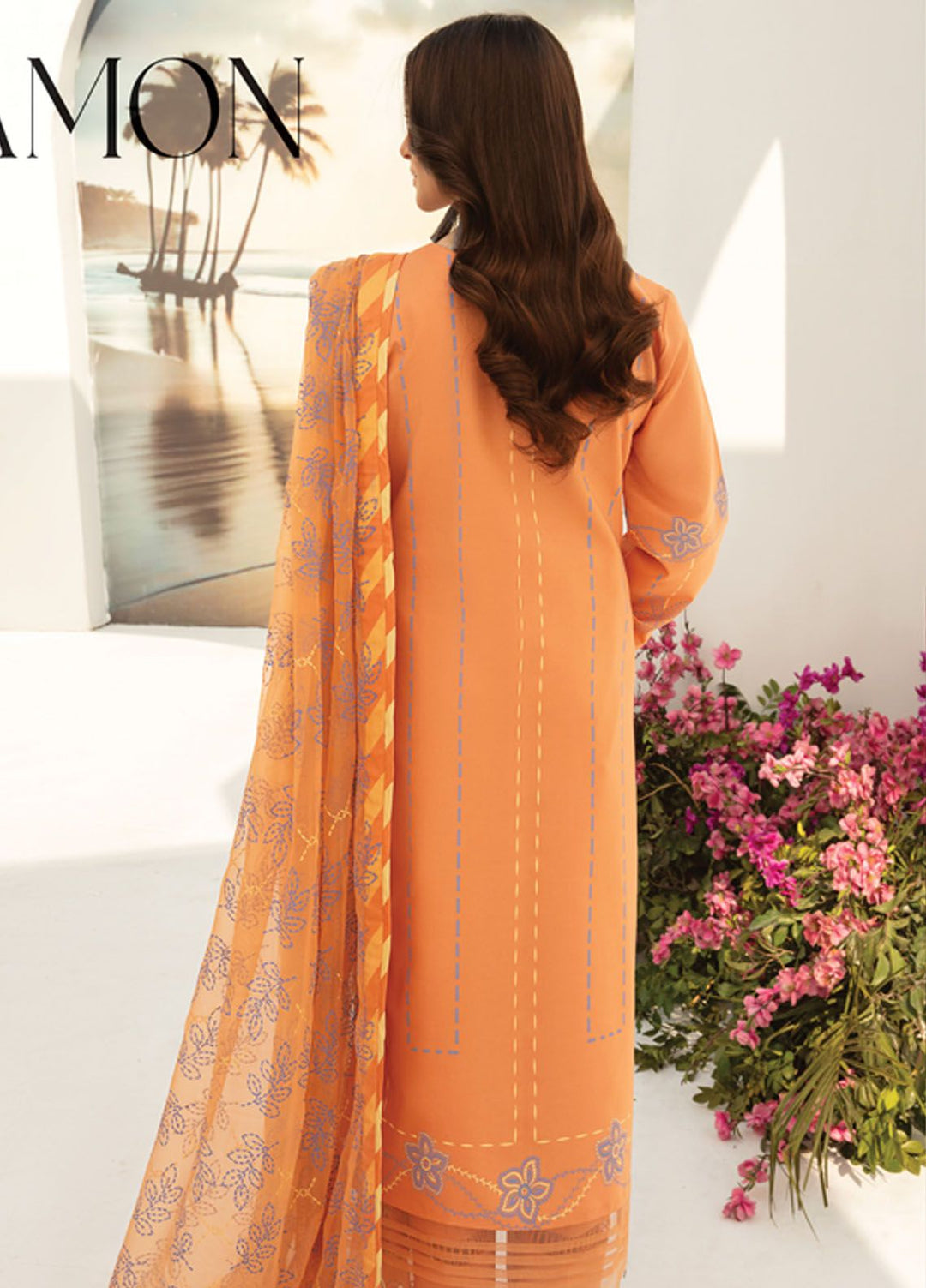 Florance By Rang Rasiya Embroidered Lawn Suits Unstitched 3 Piece RR24F D10 Cinnamon - Premium Collection